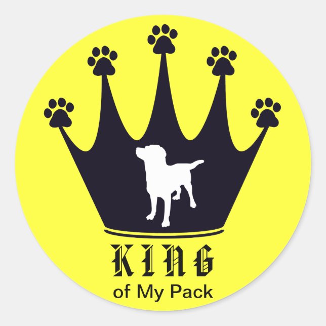 King of the Pack Classic Round Sticker (Front)