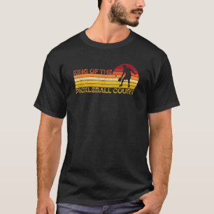 King Of The Pickleball Court  Player Dink Retro Vi T-Shirt