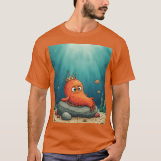King of the Sea Grumpy Ocean Ruler Cartoon friend  T-Shirt