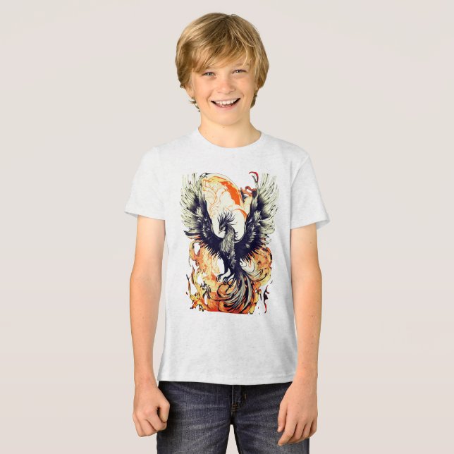 King of the Sky Eagle Swooping Design – Tri-Blend Shirt (Front Full)