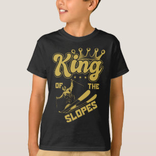 King Of The Slopes Skiing Winter Sports Mountains  T-Shirt