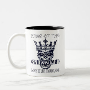 King Of The Snowboard Born In The Mountains Two-Tone Coffee Mug