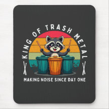 King of Trash Metal Funny Racoon Drummer