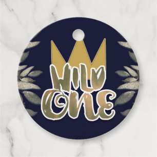 King of Wild Things ONE 1st Birthday Party Favour Tags