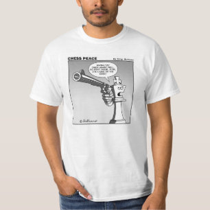 "King on the edge" Chess Peace cartoon T-Shirt