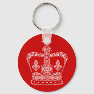 King or Queen Crown Key Ring