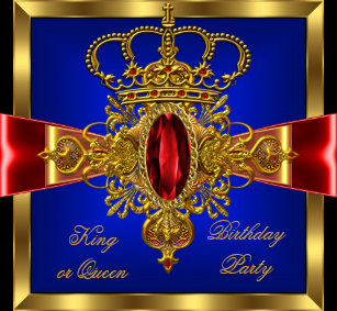 King Queen Red Blue Birthday Gifts Gift Ideas Zazzle Uk