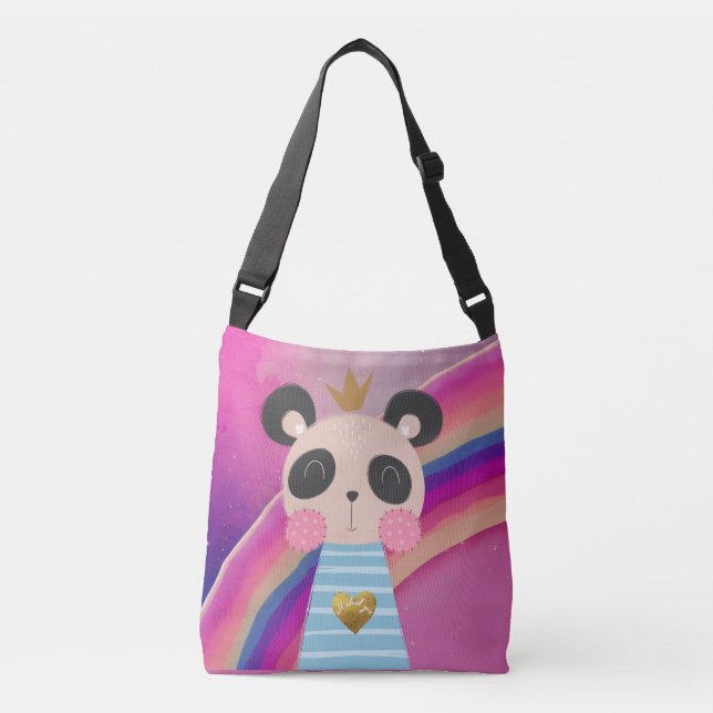 King Panda Crossbody Bags (Front)