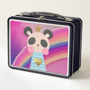 King Panda Metal  Lunchbox