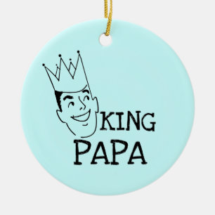 King Papa T-shirts and Gifts Ceramic Tree Decoration