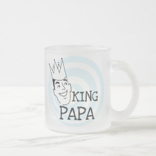 King Papa T-shirts and Gifts Frosted Glass Coffee Mug