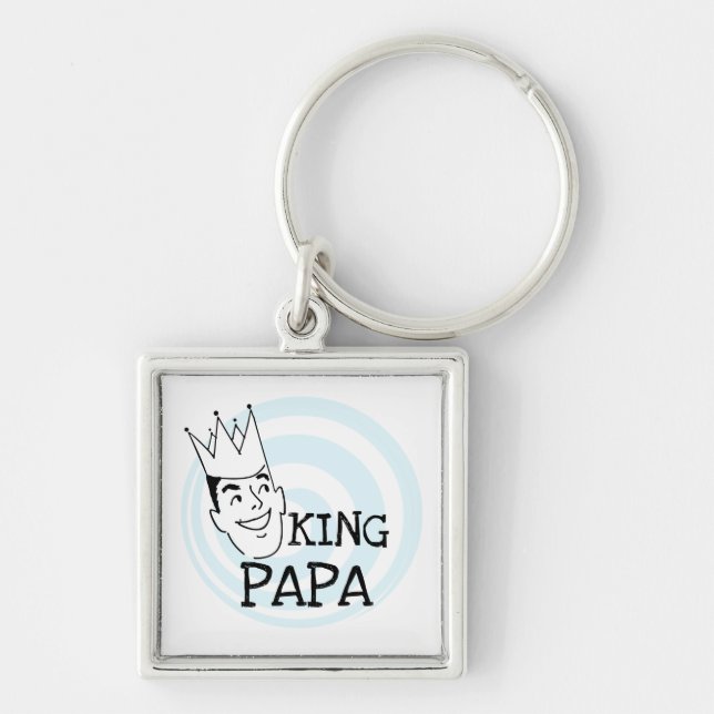 King Papa T-shirts and Gifts Key Ring (Front)