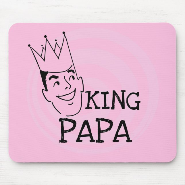 King Papa T-shirts and Gifts Mouse Mat (Front)