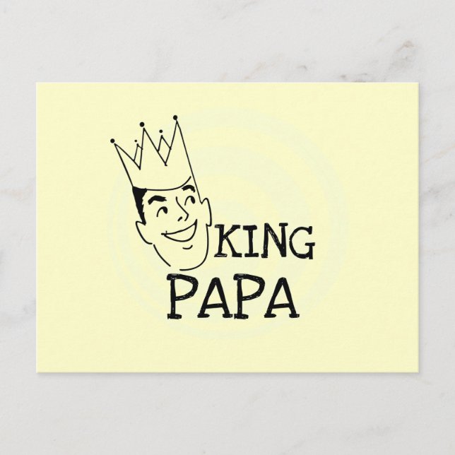 King Papa T-shirts and Gifts Postcard (Front)