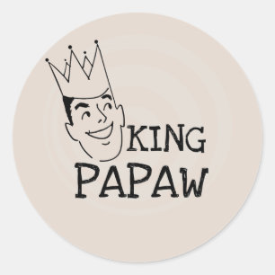 King Papaw T-shirts and Gifts Classic Round Sticker