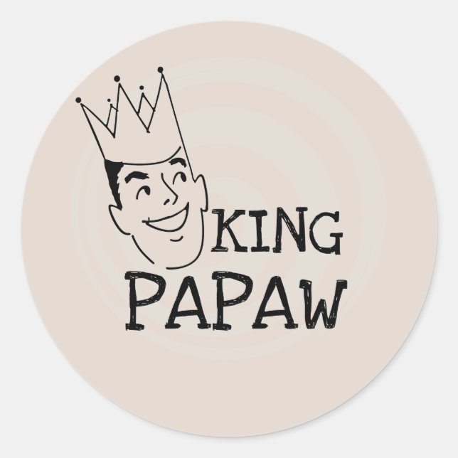 King Papaw T-shirts and Gifts Classic Round Sticker (Front)