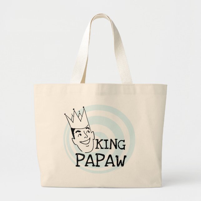 King Papaw T-shirts and Gifts Large Tote Bag (Front)