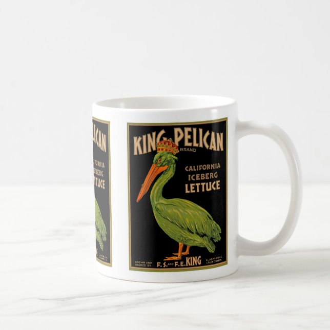 King Pelican Brand Lettuce Coffee Mug (Right)