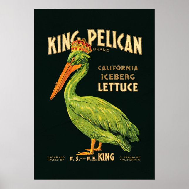 King Pelican Iceberg Lettuce Poster (Front)