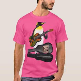 King Penguin Busking Playing Guitar 2054 T-Shirt
