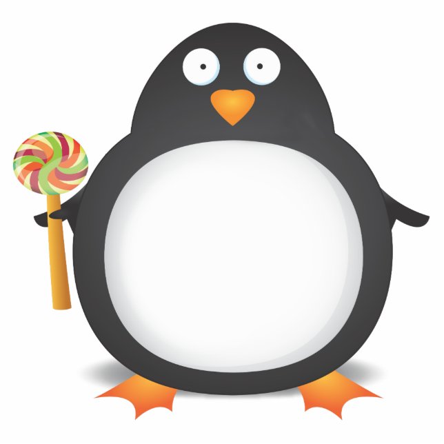 King Penguin Candy Standing Photo Sculpture (Front)