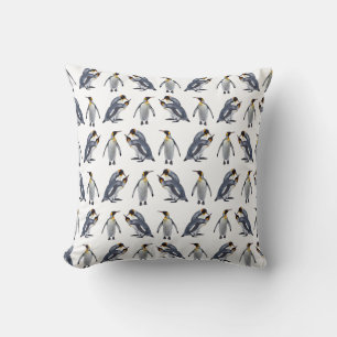 King Penguin Frenzy Pillow (Choose Colour)