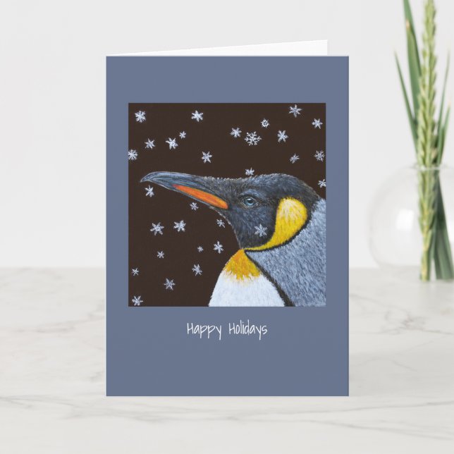 King penguin holiday card (Front)