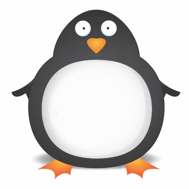 King Penguin Standing Photo Sculpture (Front)