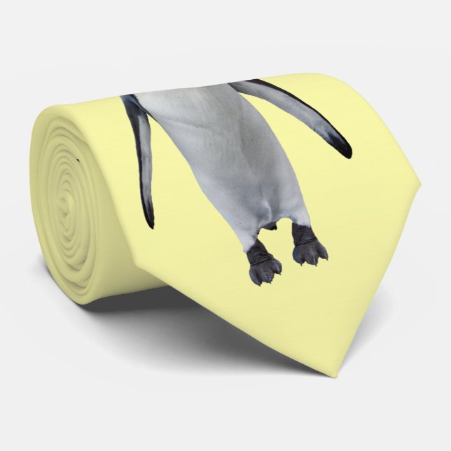 King Penguin Tie (Pale Yellow) (Rolled)