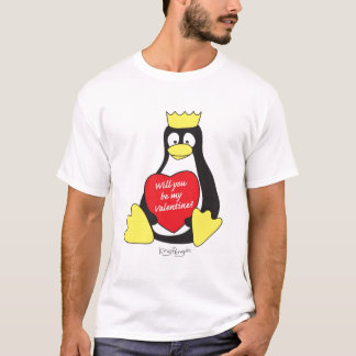 king penguin valentine t-shirt