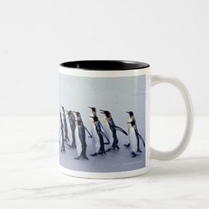 King penguins (Aptenodytes patagonicus) Two-Tone Coffee Mug