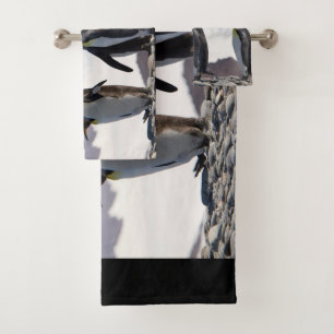 King Penguins at South Georgia Bath Towel Set