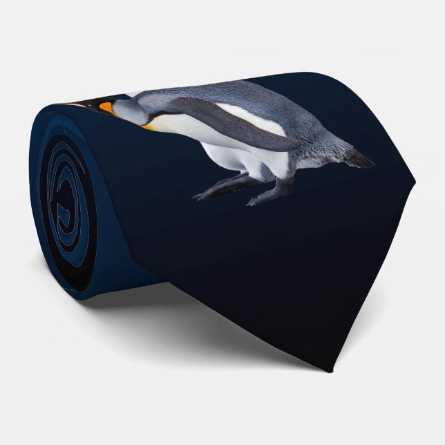 King Penguins Tie (Blue/Black) (Rolled)