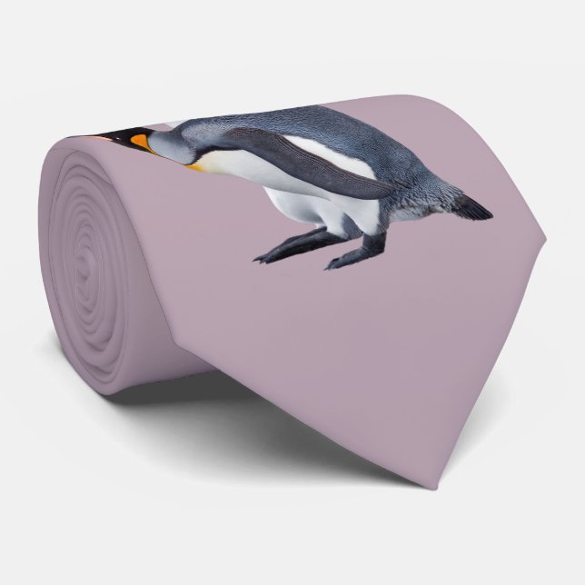 King Penguins Tie (Dusty Pink) (Rolled)