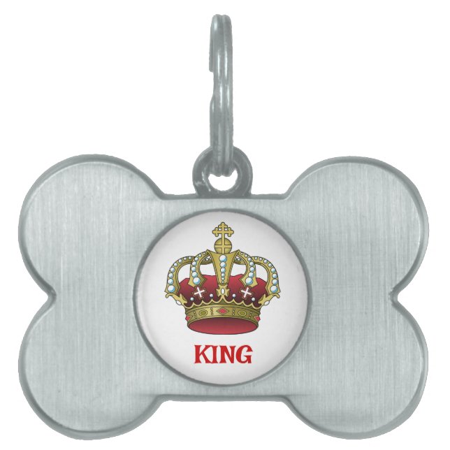 King Personalise Pet ID Tag (Front)