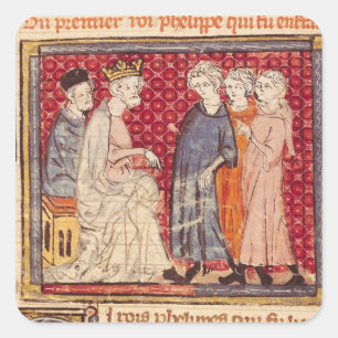 King Philippe I , Grandes Chroniques de France Square Sticker