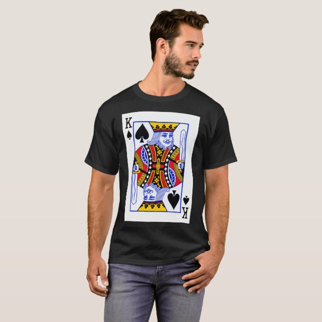 King Playing Card T-Shirt (Front Full)