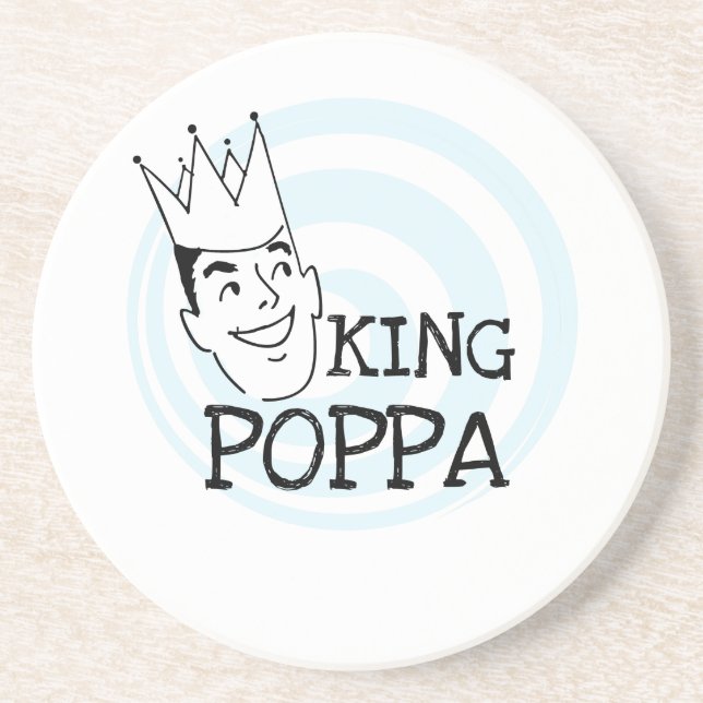 King Poppa T-shirts and Gifts Coaster (Front)