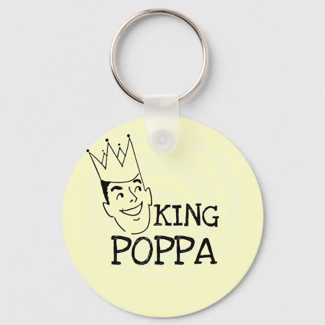 King Poppa T-shirts and Gifts Key Ring (Front)