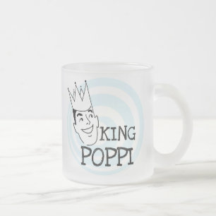 King Poppi T-shirts and Gifts Frosted Glass Coffee Mug