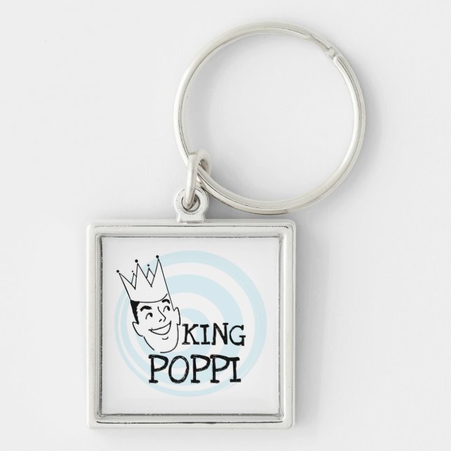 King Poppi T-shirts and Gifts Key Ring (Front)