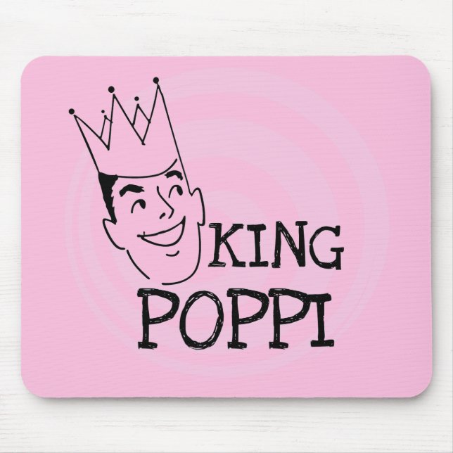 King Poppi T-shirts and Gifts Mouse Mat (Front)