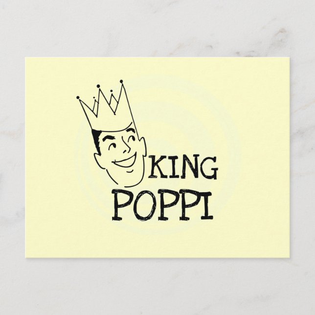 King Poppi T-shirts and Gifts Postcard (Front)