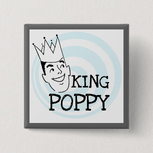 King Poppy T-shirts and Gifts 15 Cm Square Badge