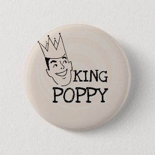 King Poppy T-shirts and Gifts 6 Cm Round Badge