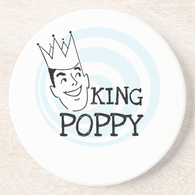 King Poppy T-shirts and Gifts Coaster (Front)