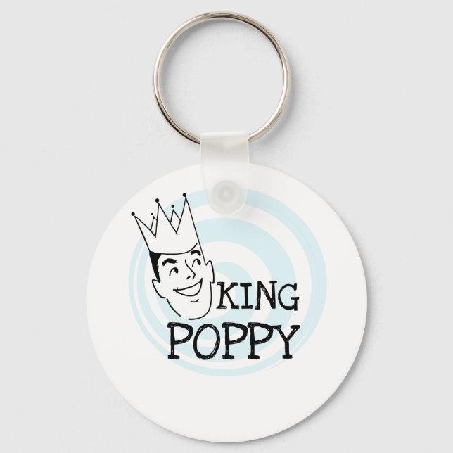 King Poppy T-shirts and Gifts Key Ring (Front)