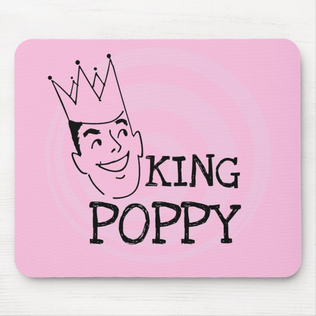 King Poppy T-shirts and Gifts Mouse Mat (Front)
