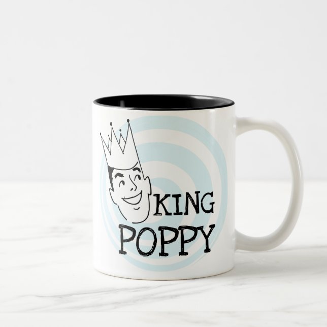 King Poppy T-shirts and Gifts Two-Tone Coffee Mug (Right)