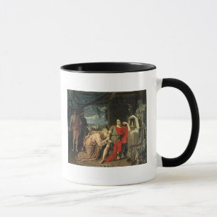 King Priam begging Achilles for return of Mug